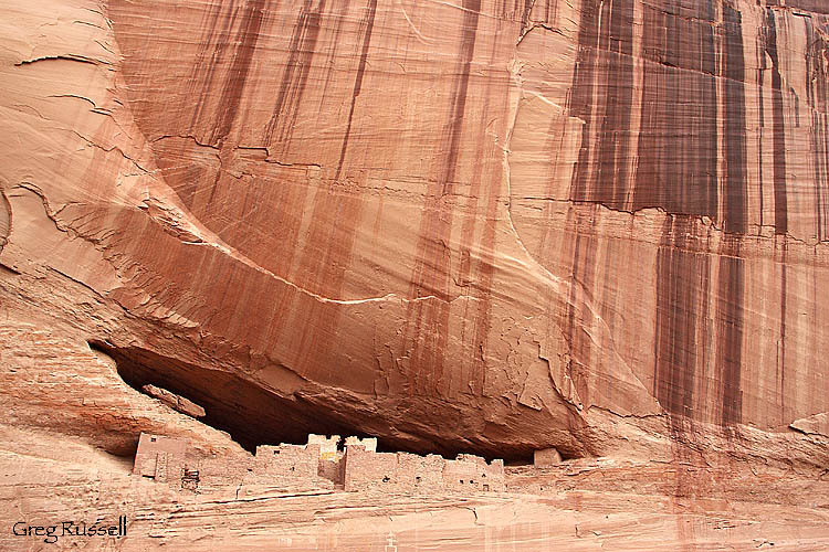 White House Ruin from canyon floor; Canyon de Chelly National Monument, Arizona