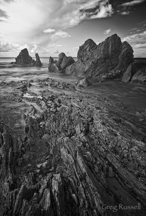 Corona del Mar beach scene A clearing storm at Little Corona Beach, Newport Beach, California