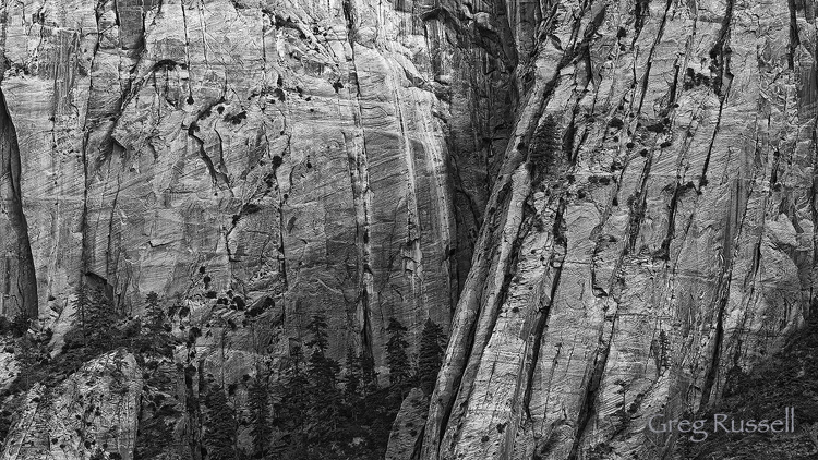Sandstone Monolith A sandstone cliff in the Kolob Terrace area of Zion National Park, Utah