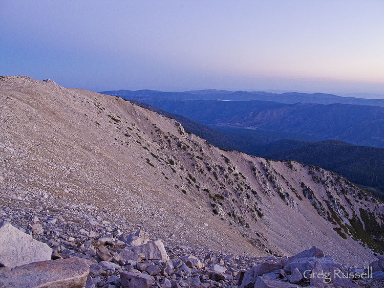 San Gorgonio Mountain, predawn Predawn light on San Gorgonio Mountain