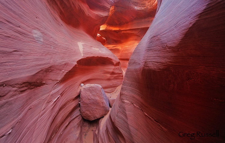 Waterholes slot canyon, a small canyon located on the Navajo Nation in northern Arizona