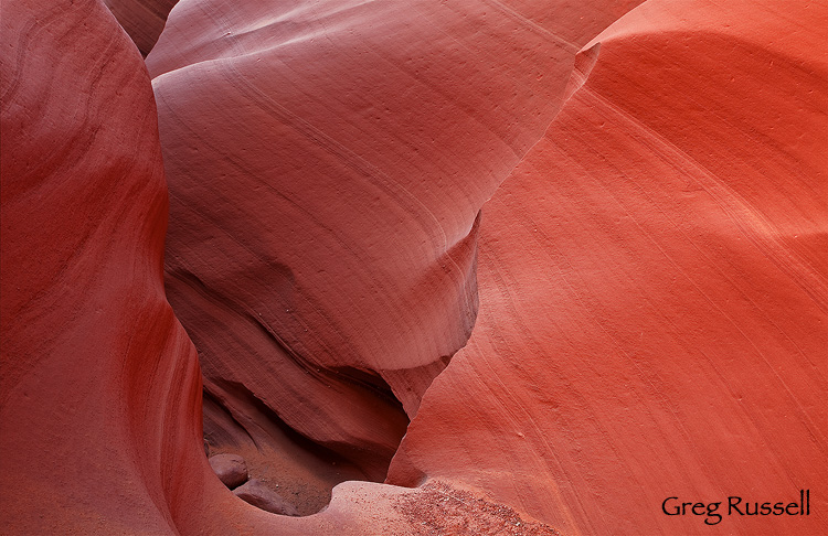 Waterholes slot canyon, a small canyon located on the Navajo Nation in northern Arizona