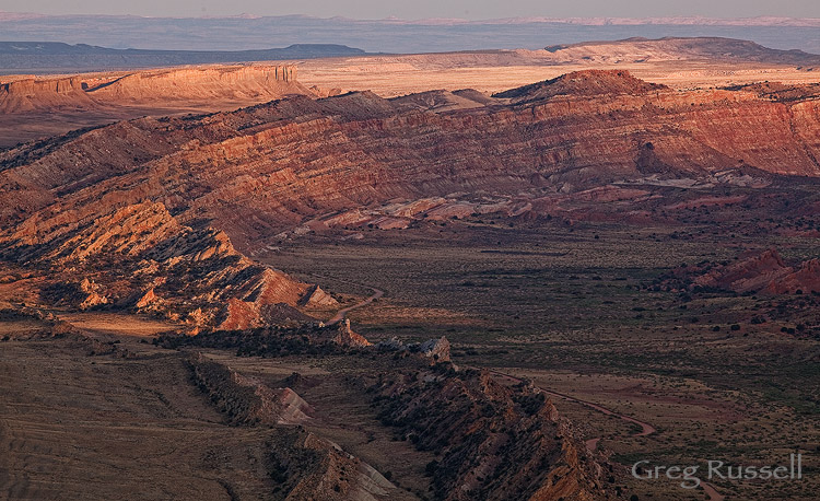 The Waterpocket fold at sunset, Strike Valley overlook, Capitol Reef National park, Utah