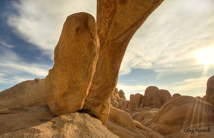joshua tree; joshua tree national park;  arch rock, rock arch; natural arch; hdr photo