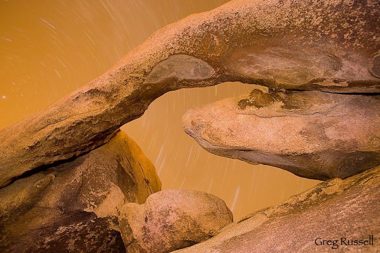 Arch Rock at night, Joshua Tree National Park, Californi