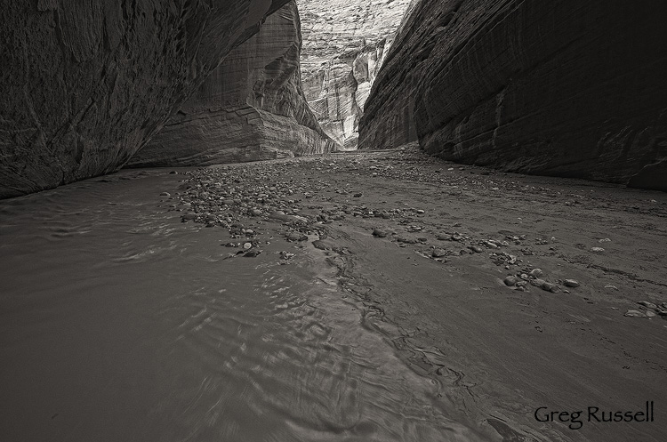 The narrows of the Paria River in southern Utah