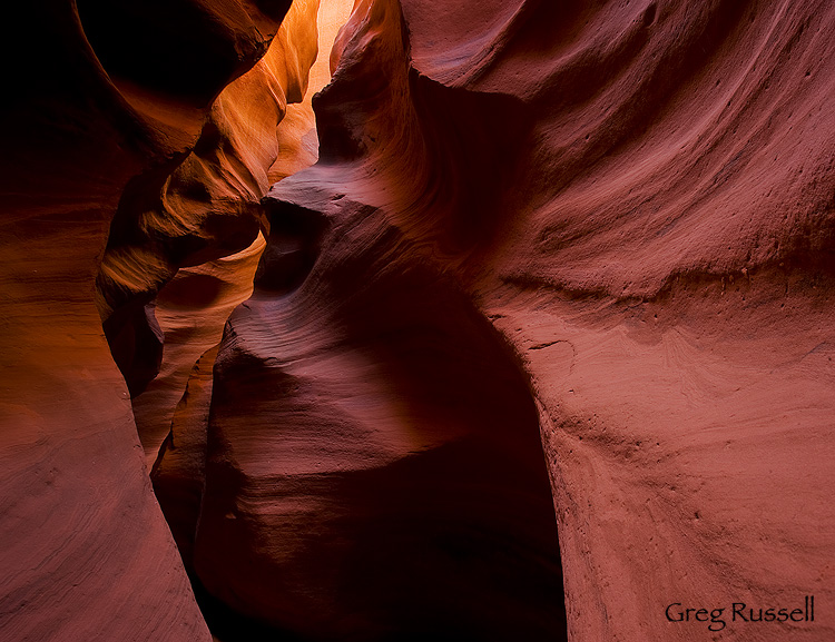 Red Cave slot canyon, located in southwestern Utah