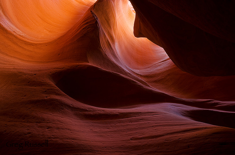 Red Cave slot canyon, located in southwestern Utah