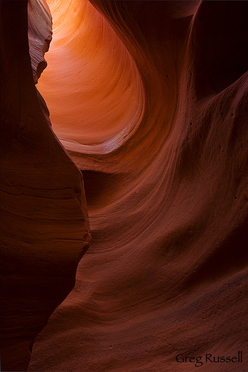 Red Cave slot canyon, located in southwestern Utah
