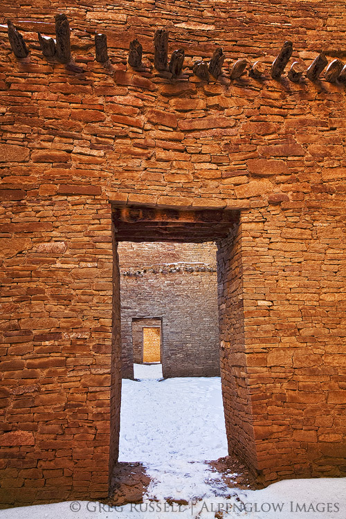 The hallways of Pueblo Bonito, Chaco Canyon, NHP, New Mexico