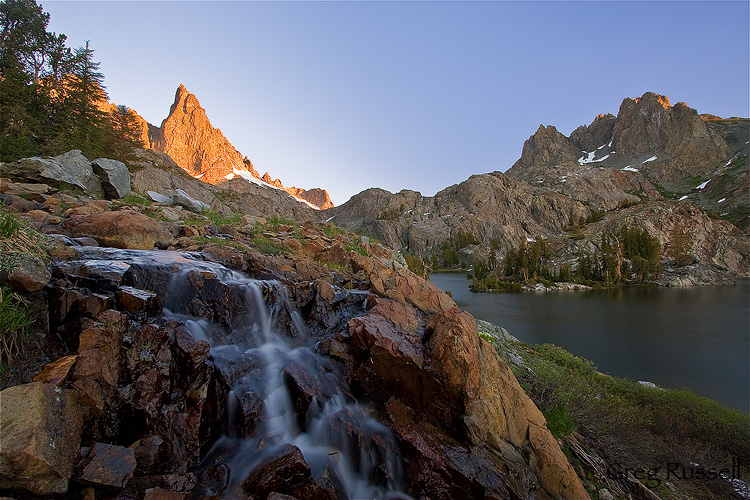 minaret lake at dawn, ansel adams wilderness