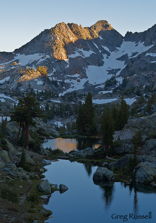 sunset at minaret lake, ansel adams wilderness