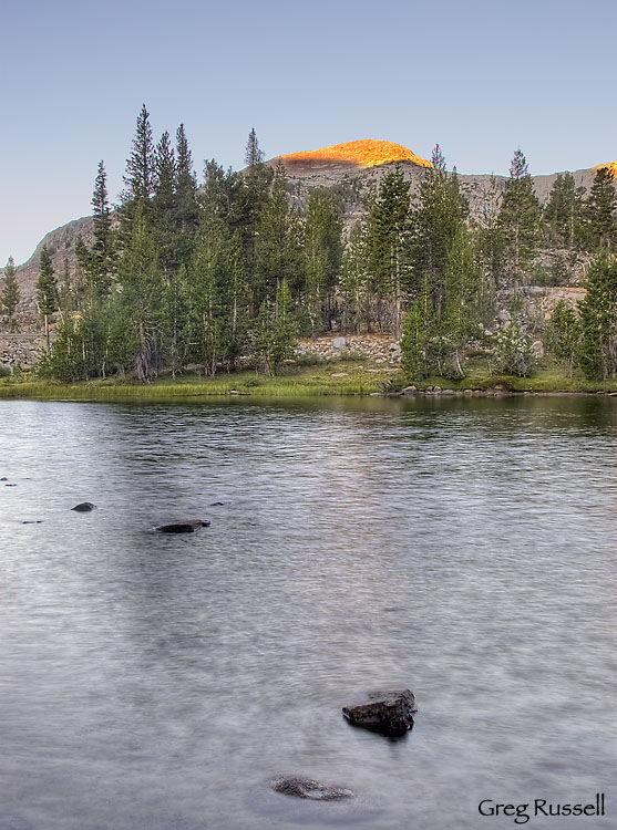 glacial tarn, sunrise photo, tioga pass, yosemite