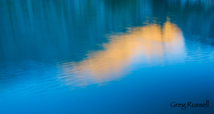 abstract sunrise reflection, sierra nevada california