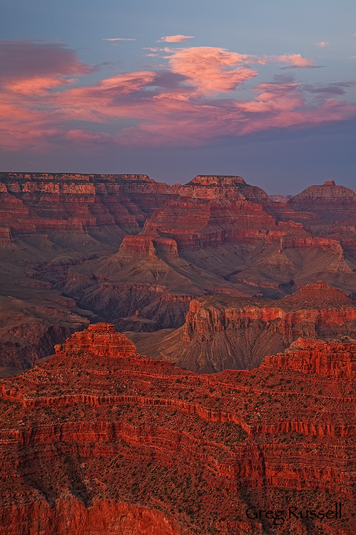 dramatic sunset at the grand canyon, grand canyon national park, arizona