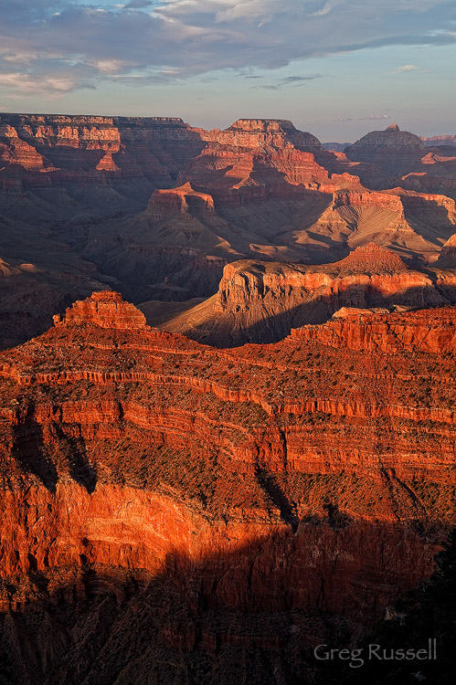 sunset at the south rim of the grand canyon, grand canyon national park, arizona