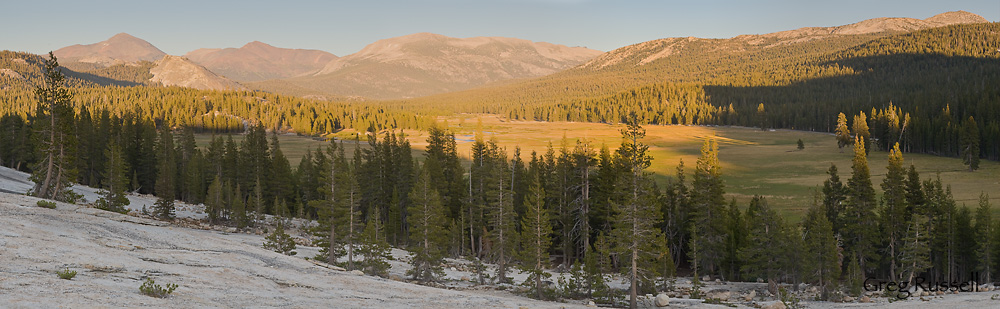 Tuolumne Meadows panorama, Yosemite National Park, California 