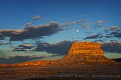 Chaco Canyon - Fajada Butte at sunset