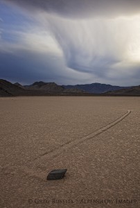 storm on the racetrack playa