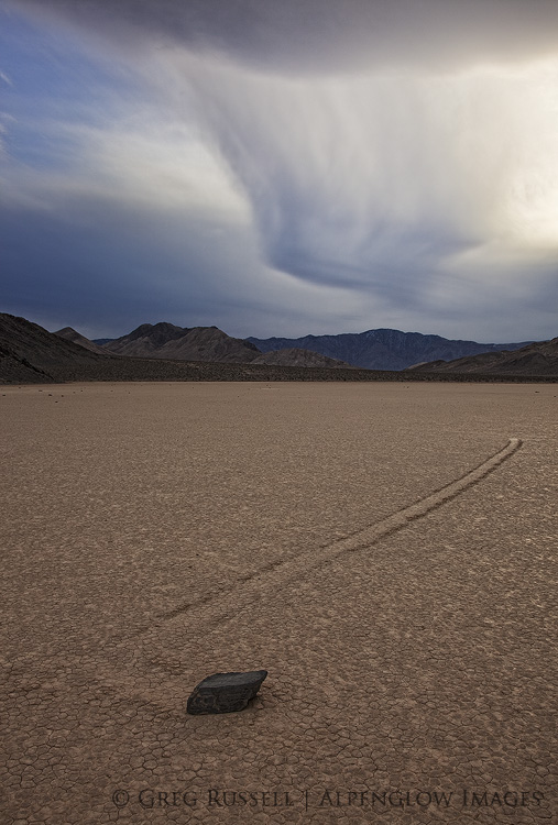 storm on the racetrack playa