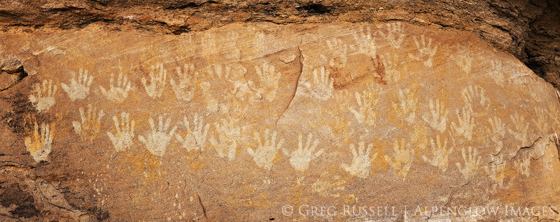 Handprint pictographs