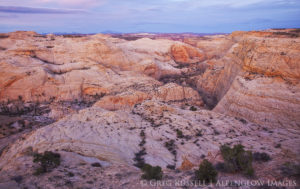 sunset on the escalante river, utah