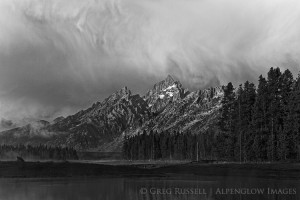 grand teton stormy sunrise