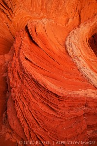 a curled sandstone formation