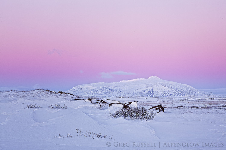 colorful icelandic sunset