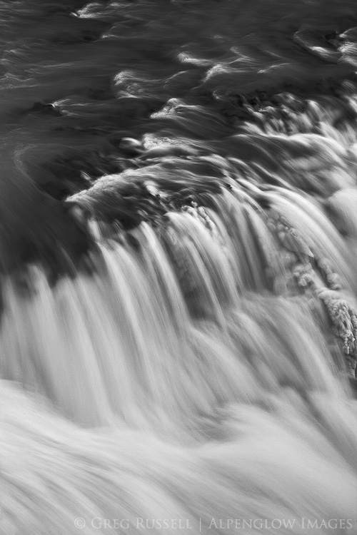 detail of gullfoss waterfall in southern Iceland