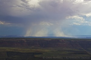 summer storm over monument valley utah