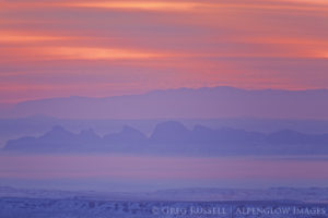 warm sunrise light on comb ridge, spanning the arizona-utah state line
