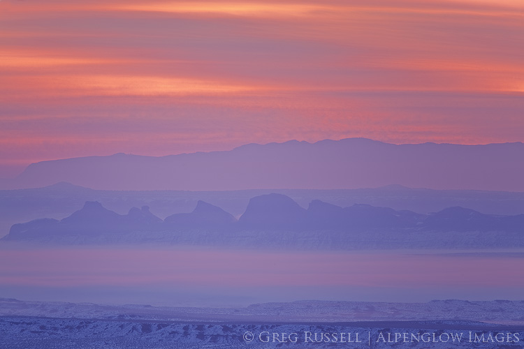 warm sunrise light on comb ridge, spanning the arizona-utah state line